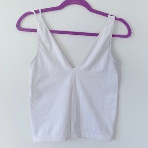 Free People Strappy Cropped White Tank